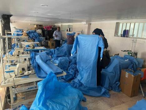 کشف واحد بدون مجوز تولید البسه بیمارستانی