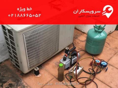 خدمات شارژ گاز كولر گازی در تهران